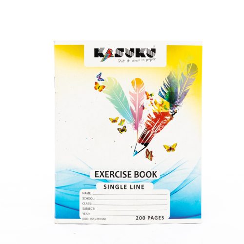 Exercise Book A5 Single Line 200pgs Kasuku
