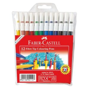 Faber Castell Pen Fibre/Felt Tip Pen Colour Markers 12 pieces