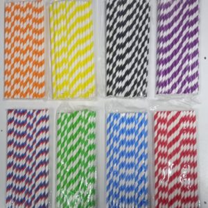 A Pack of Coloured Paper Straws